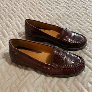 Vintage Penny Loafers. Geoxs. Patent Italian Leather.